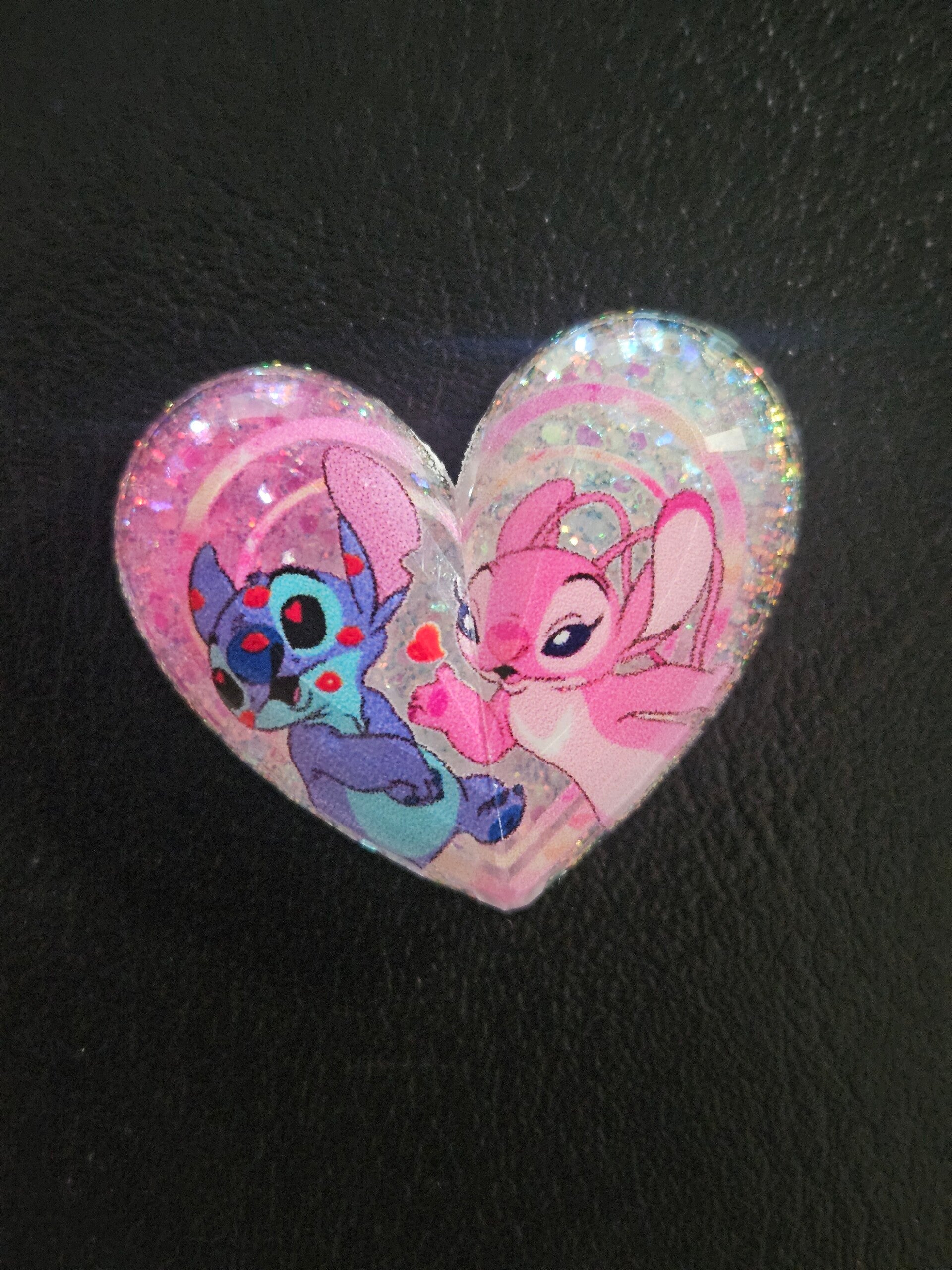 Blå figur med glitter