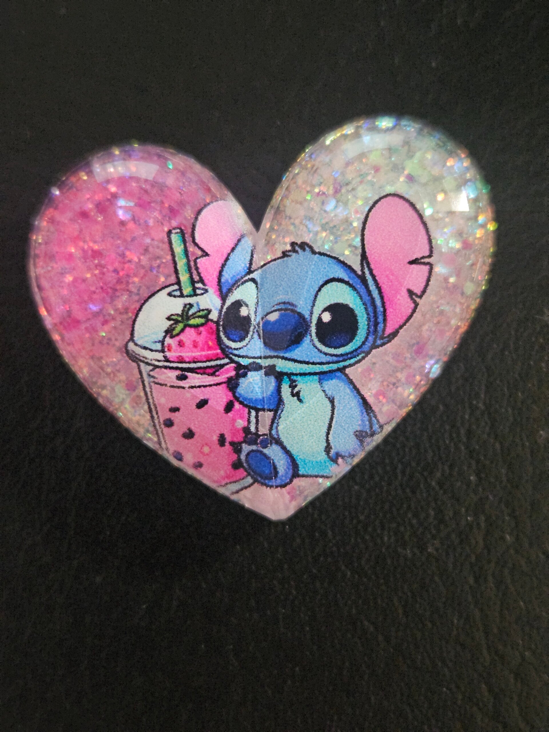 Blå figur med glitter