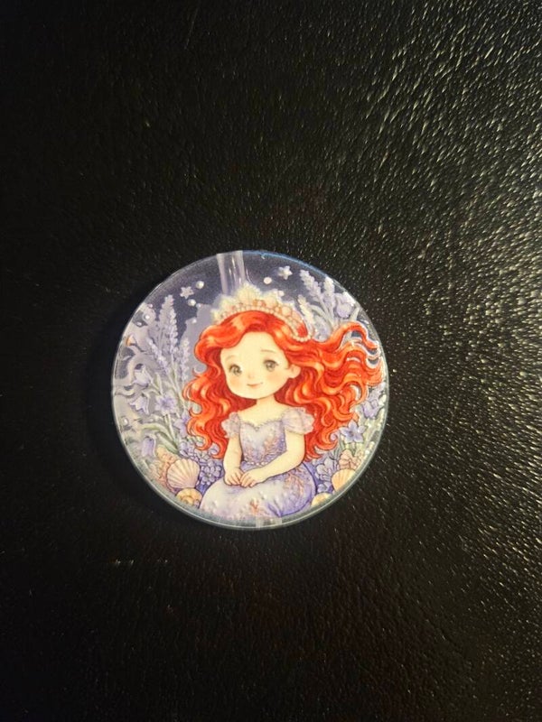 Rund akryl prinsessa