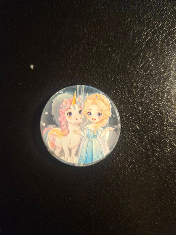 Rund akryl prinsessa