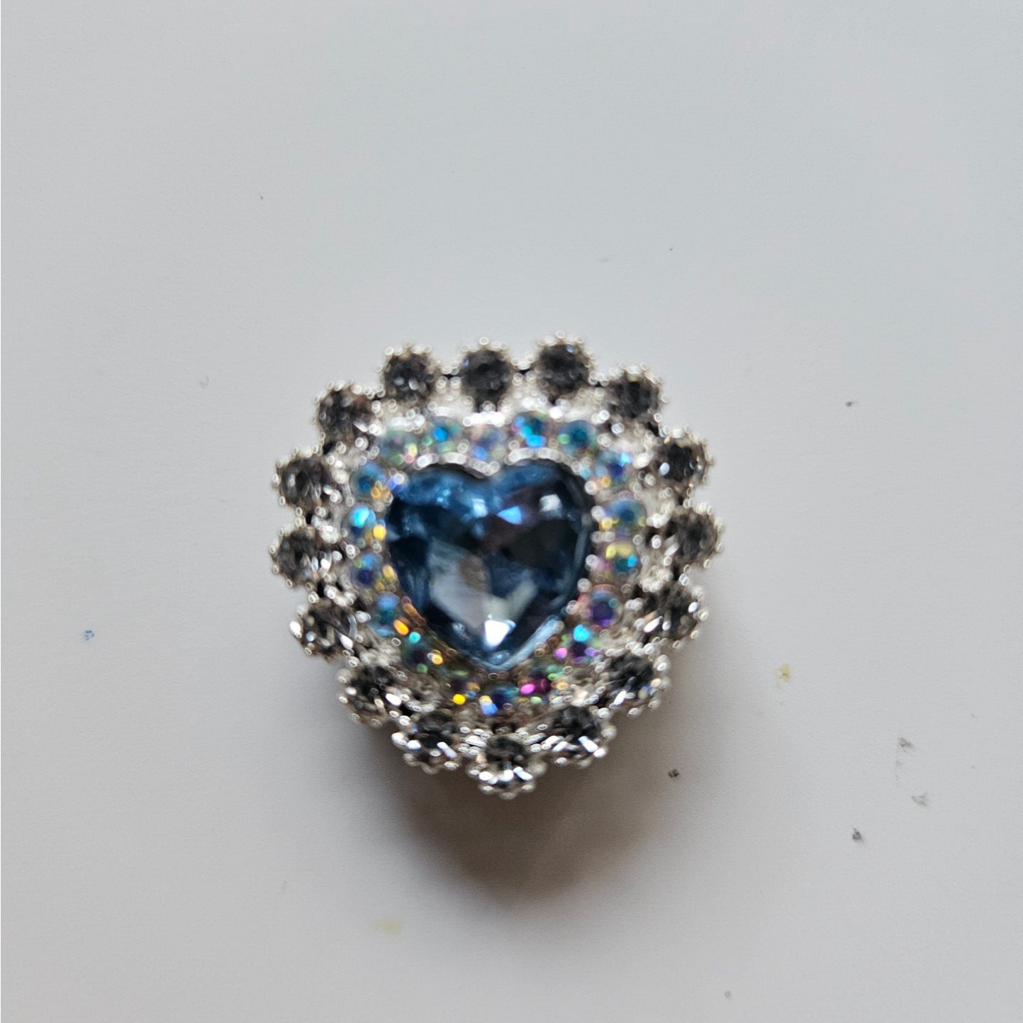 Strass berlocker och charms hjärta med blå kristall