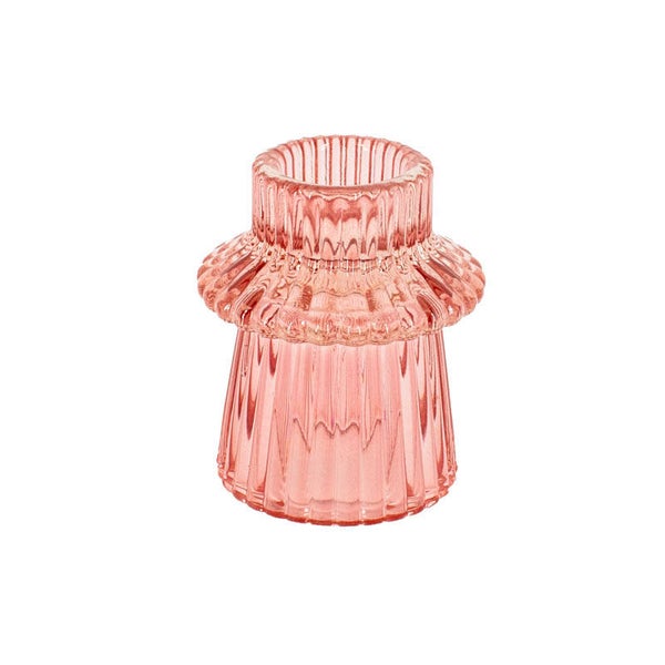 Kandelaar Glas Roze