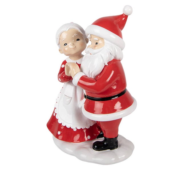 Decoratie beeld Kerstman en Kerstvrouw