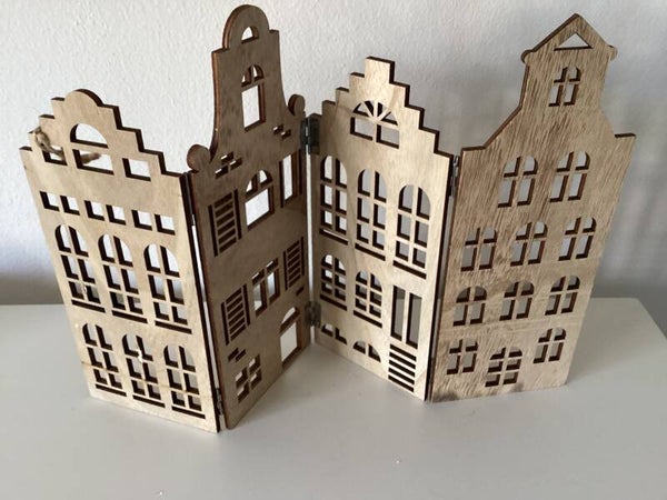 Scherm met Grachtenhuisjes