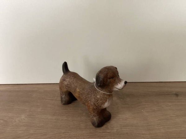 Decoratie Beeld Teckel Bruin