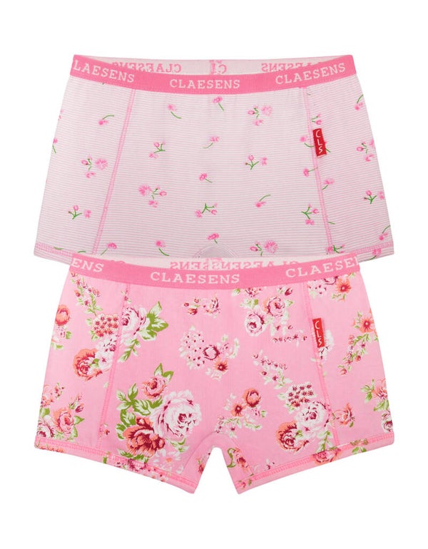 Girls Boxershort Roses 2 pack