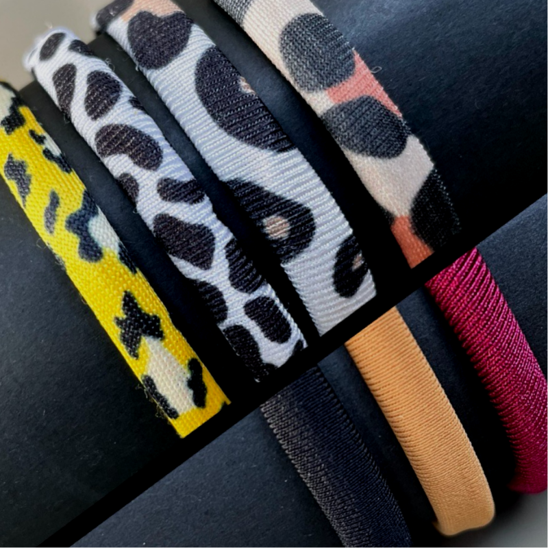 elastisch bandje print en effen