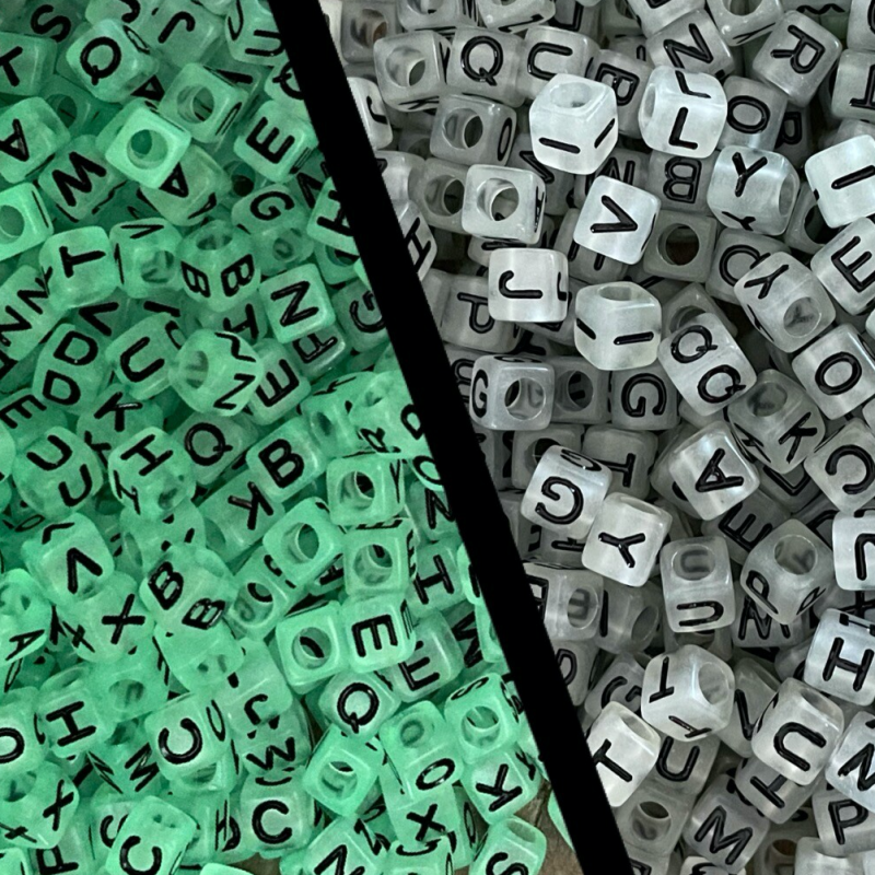 letters naam armbandje glow in the dark