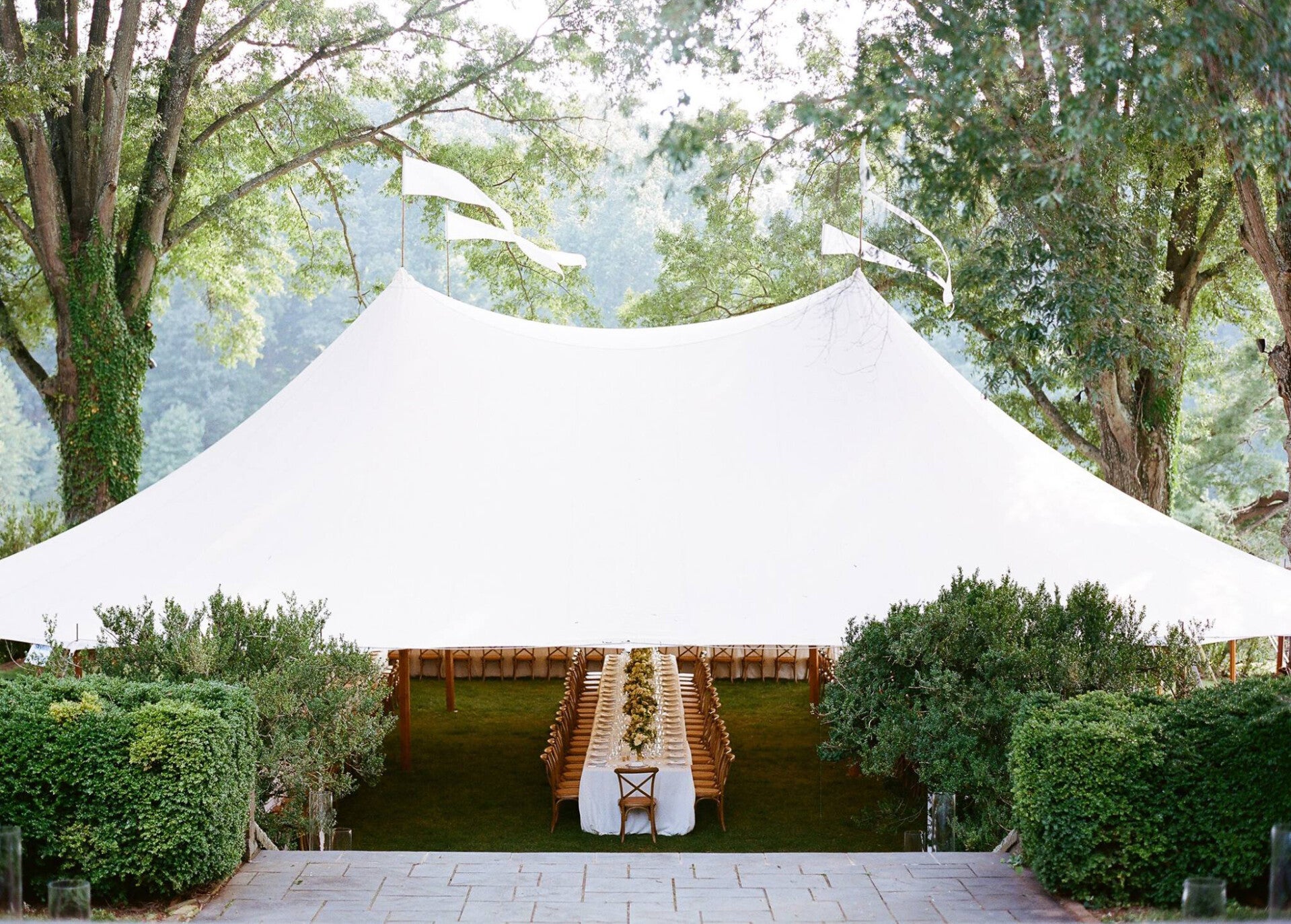 Flextent in achtertuin met prive dinner