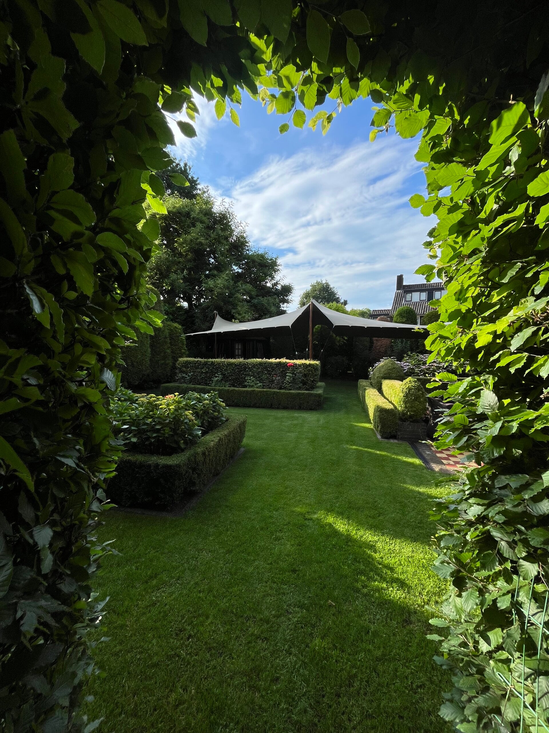 Flextent in achtertuin met prive dinner