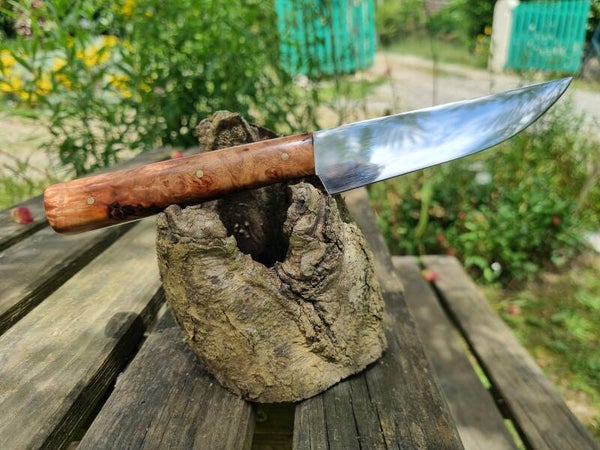 Couteau de cuisine forgé en acier carbone 100c6