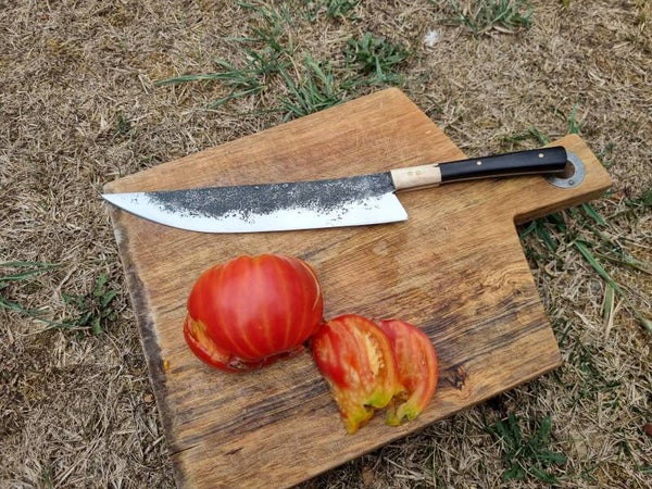 Grand couteau de cuisine forgé en acier carbone 135cr3
