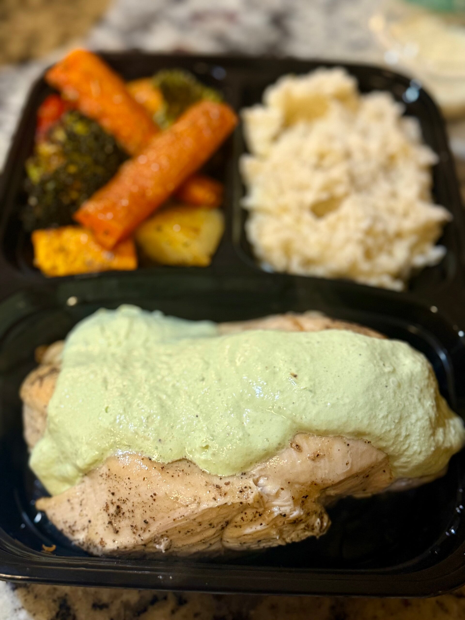 Portioned Chicken with Sour Cream and Chive Sauce