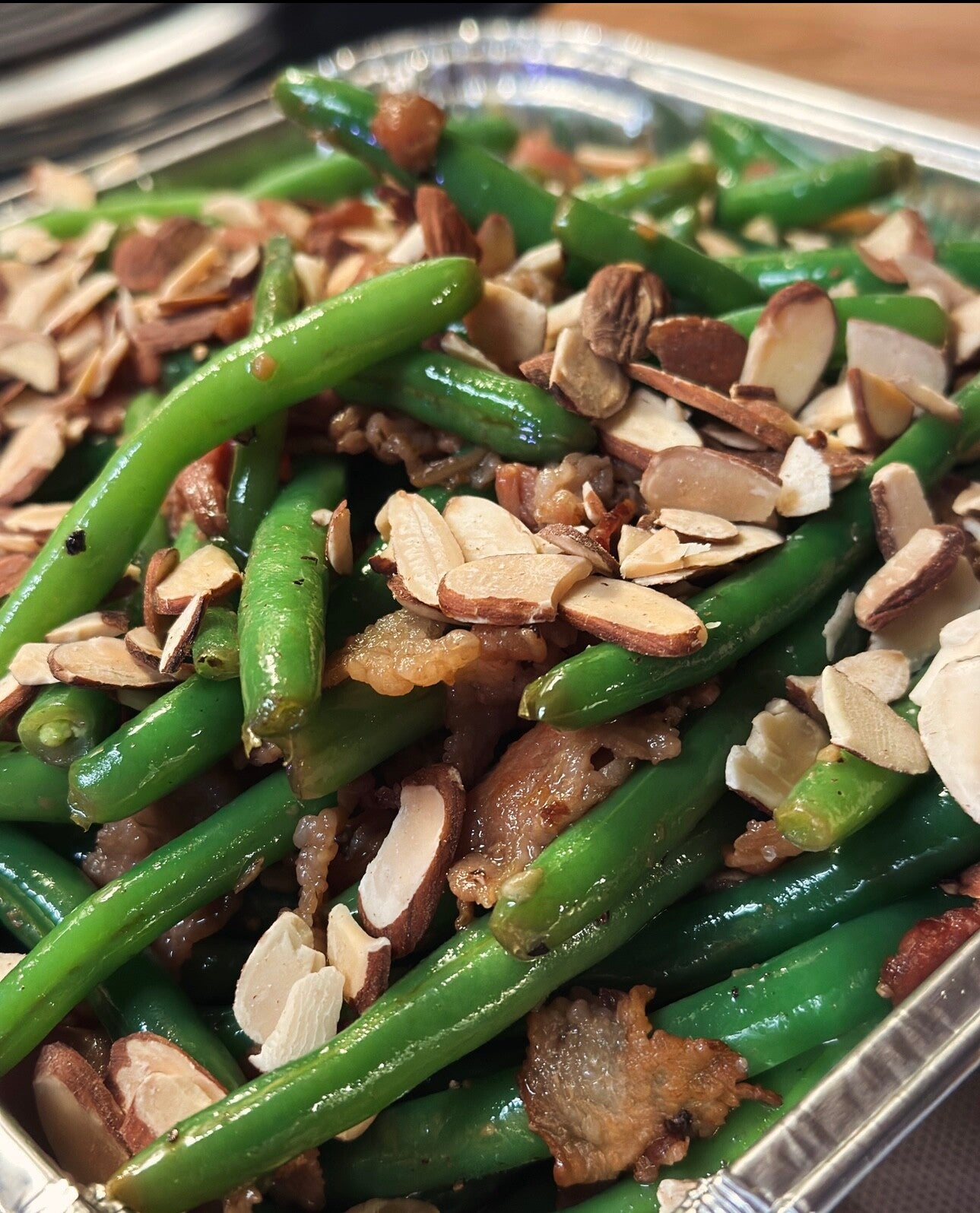 Family Style Green Bean Almandine