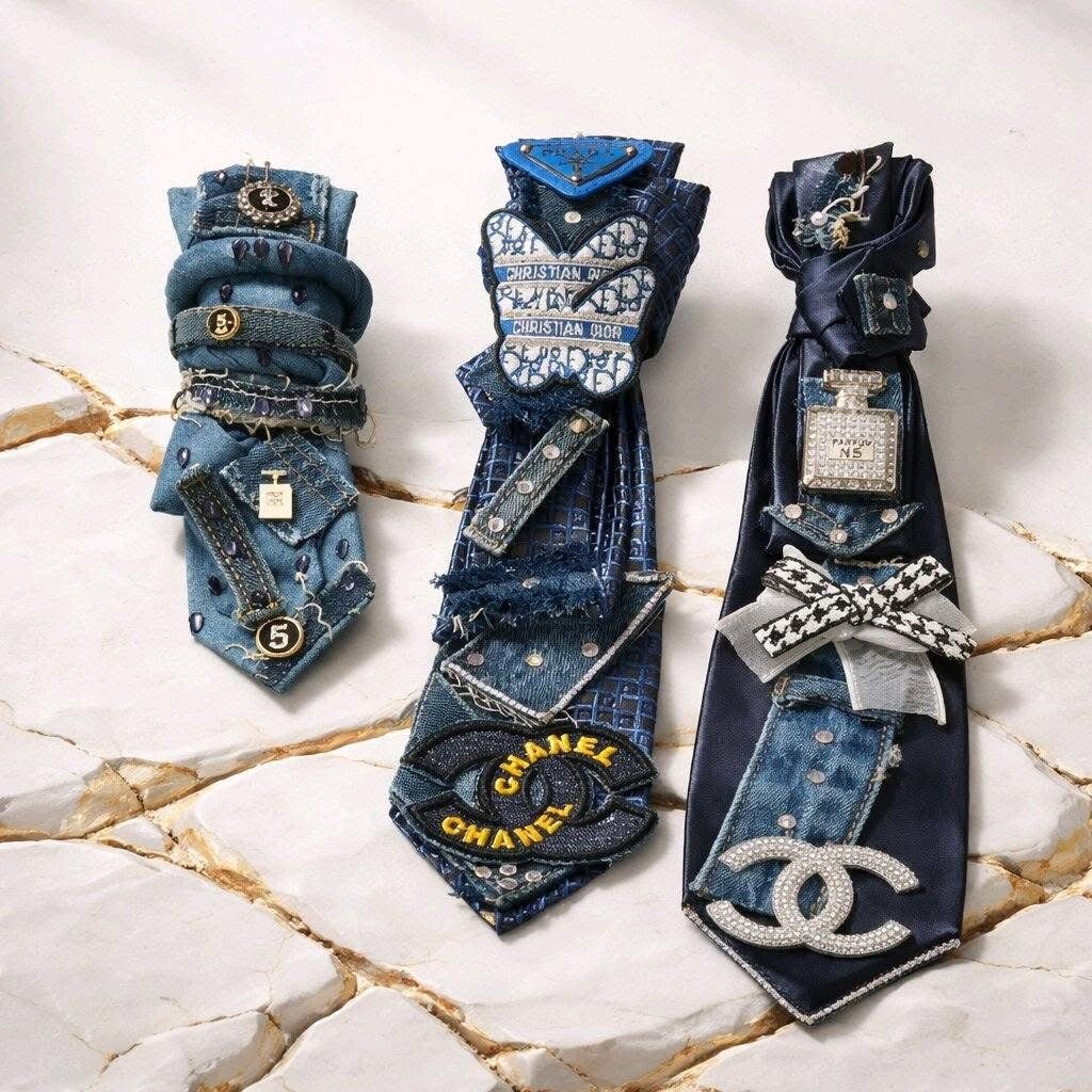 Denim Necklace Set