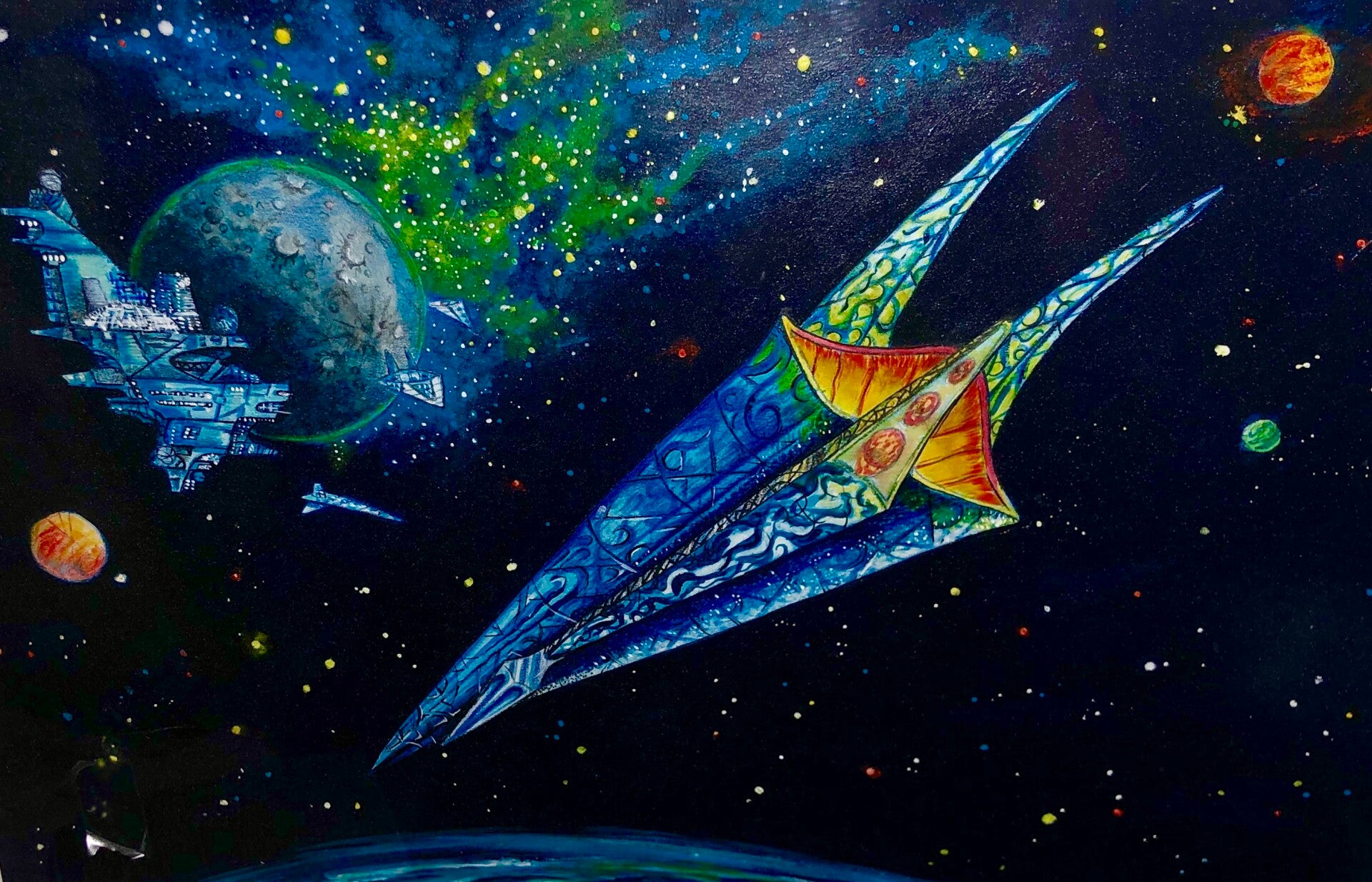 Acrylic space Fantasy paintings 2