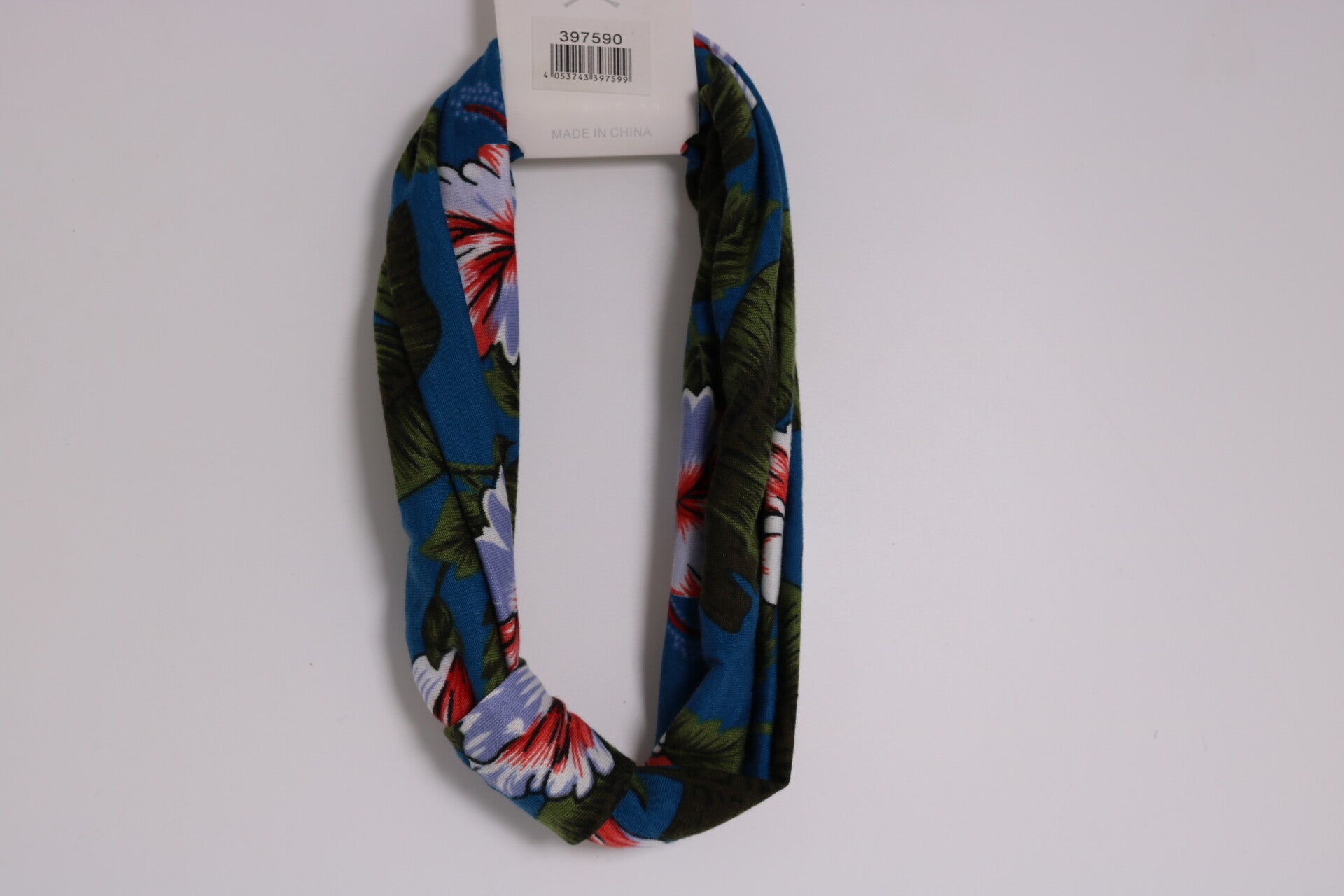 Stirnband mit Print – Teal (für Erwachsene).