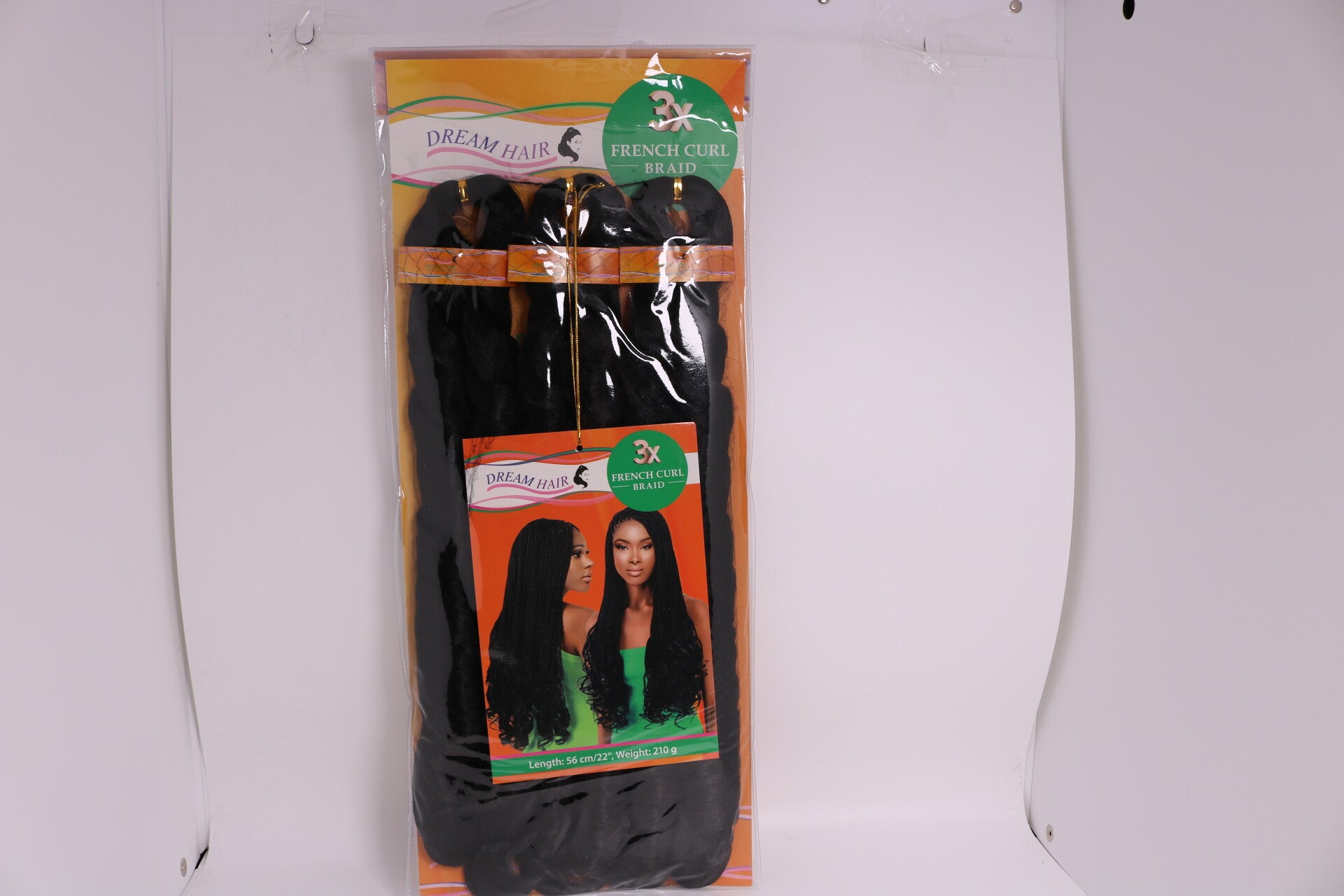 3X French Curl Braid 22" Kunsthaar Haare.