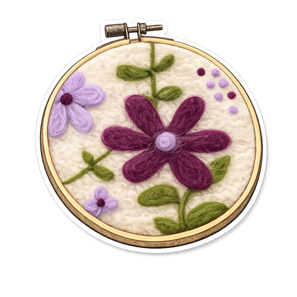 Viltpakket Bloemen Paars