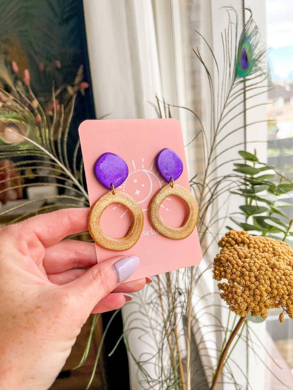 Purple Gold Glitter Statement