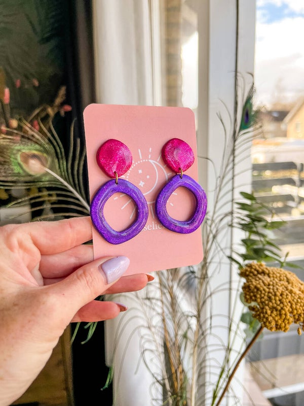Pink Purple Glitter Statement