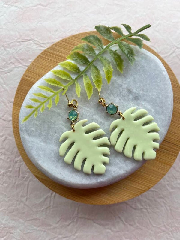 Monstera pastel groen
