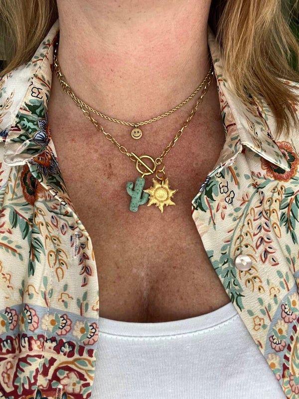 Ketting gouden zon Cactus