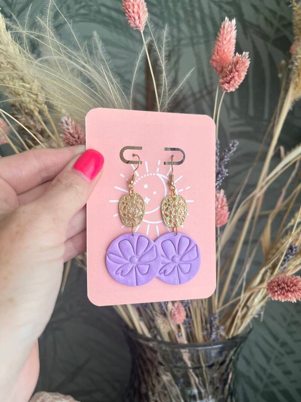 Floral stamp lila