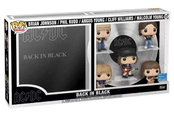 ALBUMS AC/DC 5-PACK FIGURINES POP DELUXE 17 BACK IN BLACK (BRIAN JOHNSON, PHIL RUDD, ANGUS YOUNG, CLIFF WILLIAMS, MALCOLM YOUNG)