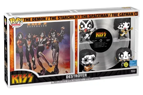ALBUMS KISS 4-PACK FIGURINES POP DELUXE 22 DESTROYER (THE DEMON, THE STARCHILD, THE SPACEMAN, THE CATMAN) (GITD)