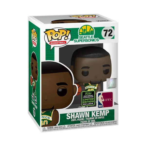 BASKETBALL NBA SEATTLE SUPERSONICS FIGURINE POP 72 SHAWN KEMP