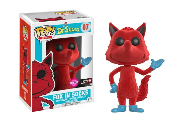DR. SEUSS FIGURINE POP 07 FOX IN SOCKS (FLOCKED)