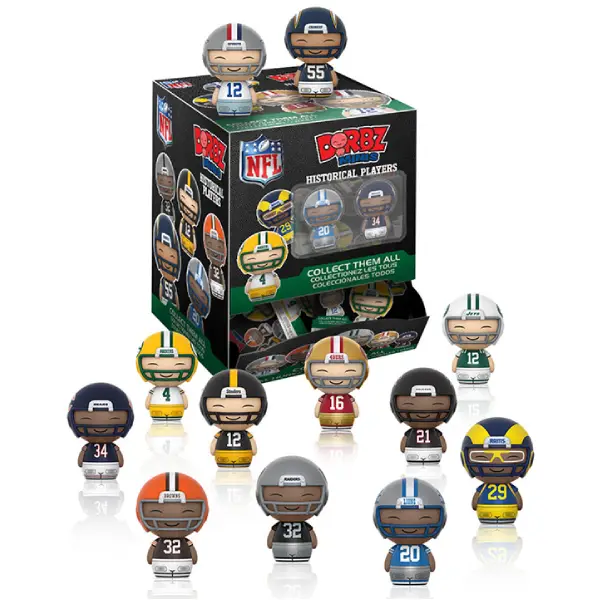 FOOTBALL NFL DORBZ MINIS FIGURINE NFL HISTORICAL PLAYERS