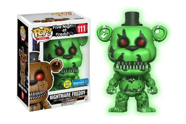 GAMES FIVE NIGHTS AT FREDDY'S FNAF FIGURINE POP 111 NIGHTMARE FREDDY (GITD)