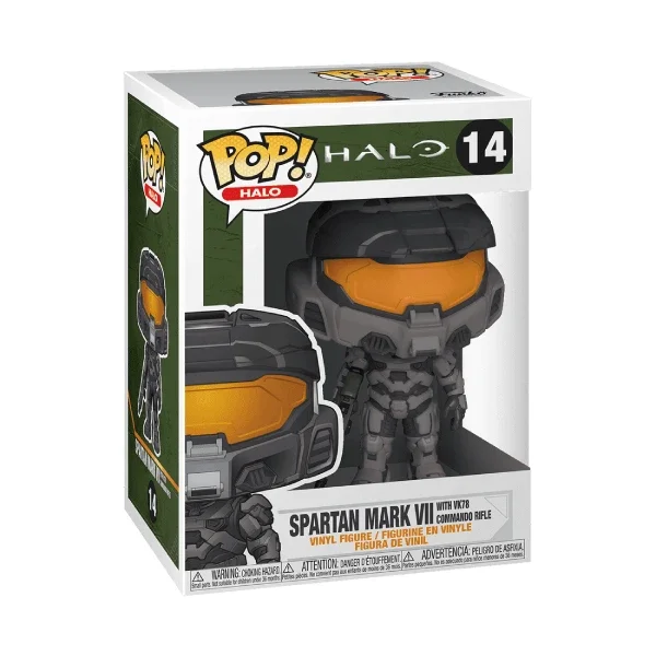 GAMES HALO FIGURINE POP 14 SPARTAN MARK VII WITH VK78 COMMANDO RIFLE