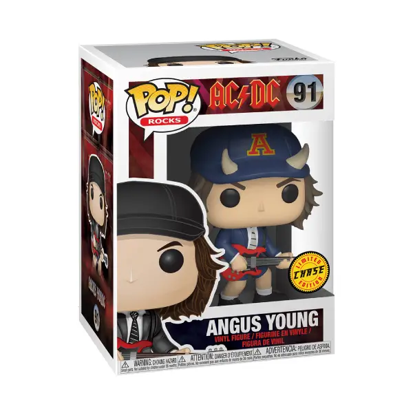 ROCKS AC/DC FIGURINE POP 91 ANGUS YOUNG (CHASE) (DEVIL HAT)