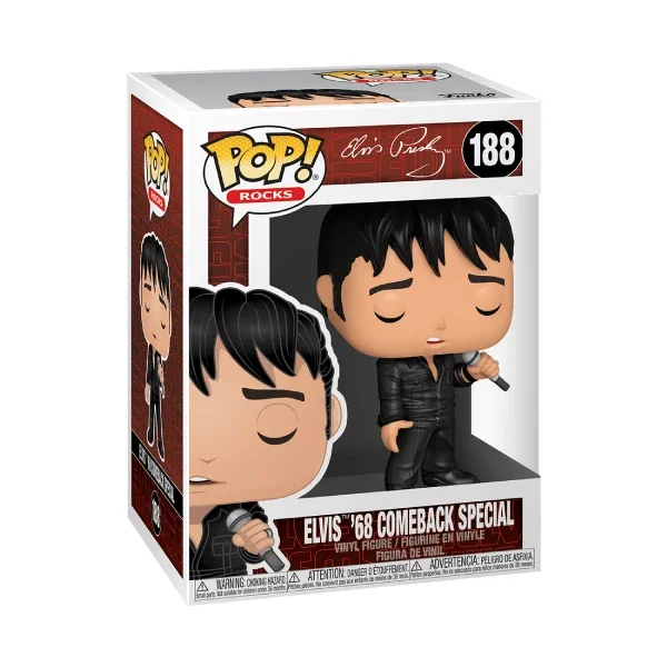 ROCKS FIGURINE POP 188 ELVIS PRESLEY (68 COMEBACK SPECIAL)