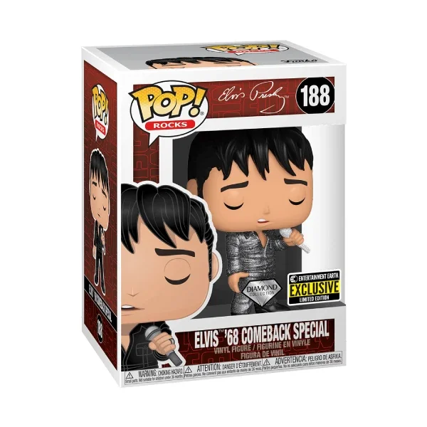 ROCKS FIGURINE POP 188 ELVIS PRESLEY (68 COMEBACK SPECIAL) (DIAMOND)