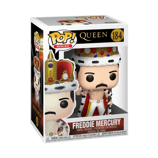 ROCKS QUEEN FIGURINE POP 184 FREDDIE MERCURY (KING)