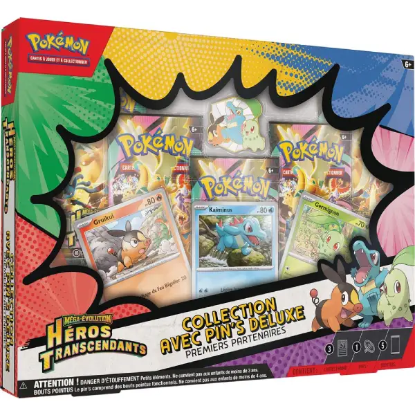 POKEMON ME2.5 MEGA-EVOLUTION HEROS TRANSCENDANTS COFFRET COLLECTION AVEC PIN'S DELUXE PREMIERS PARTENAIRES