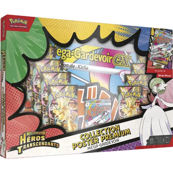 POKEMON ME2.5 MEGA-EVOLUTION HEROS TRANSCENDANTS COFFRET COLLECTION POSTER PREMIUM MEGA-GARDEVOIR