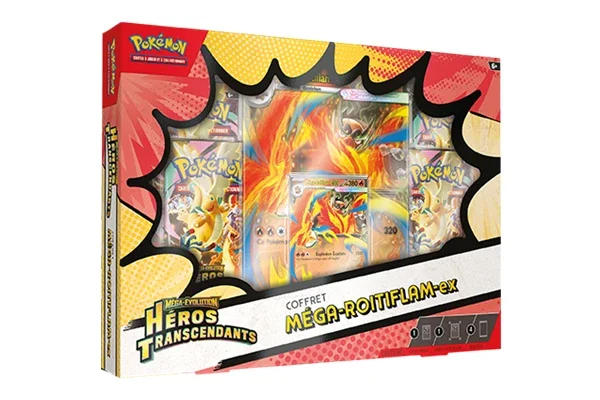 POKEMON ME2.5 MEGA-EVOLUTION HEROS TRANSCENDANTS COFFRET MEGA-ROITIFLAM-EX