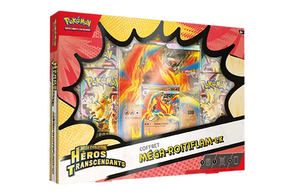 POKEMON ME2.5 MEGA-EVOLUTION HEROS TRANSCENDANTS COFFRET MEGA-ROITIFLAM-EX