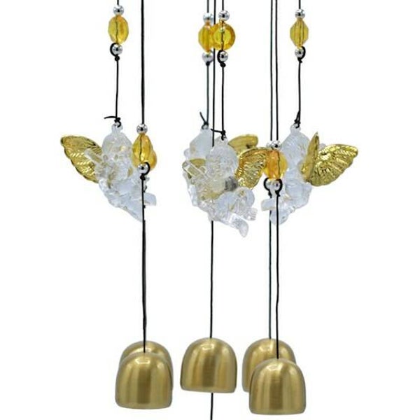 Windbellen met vijf engelen