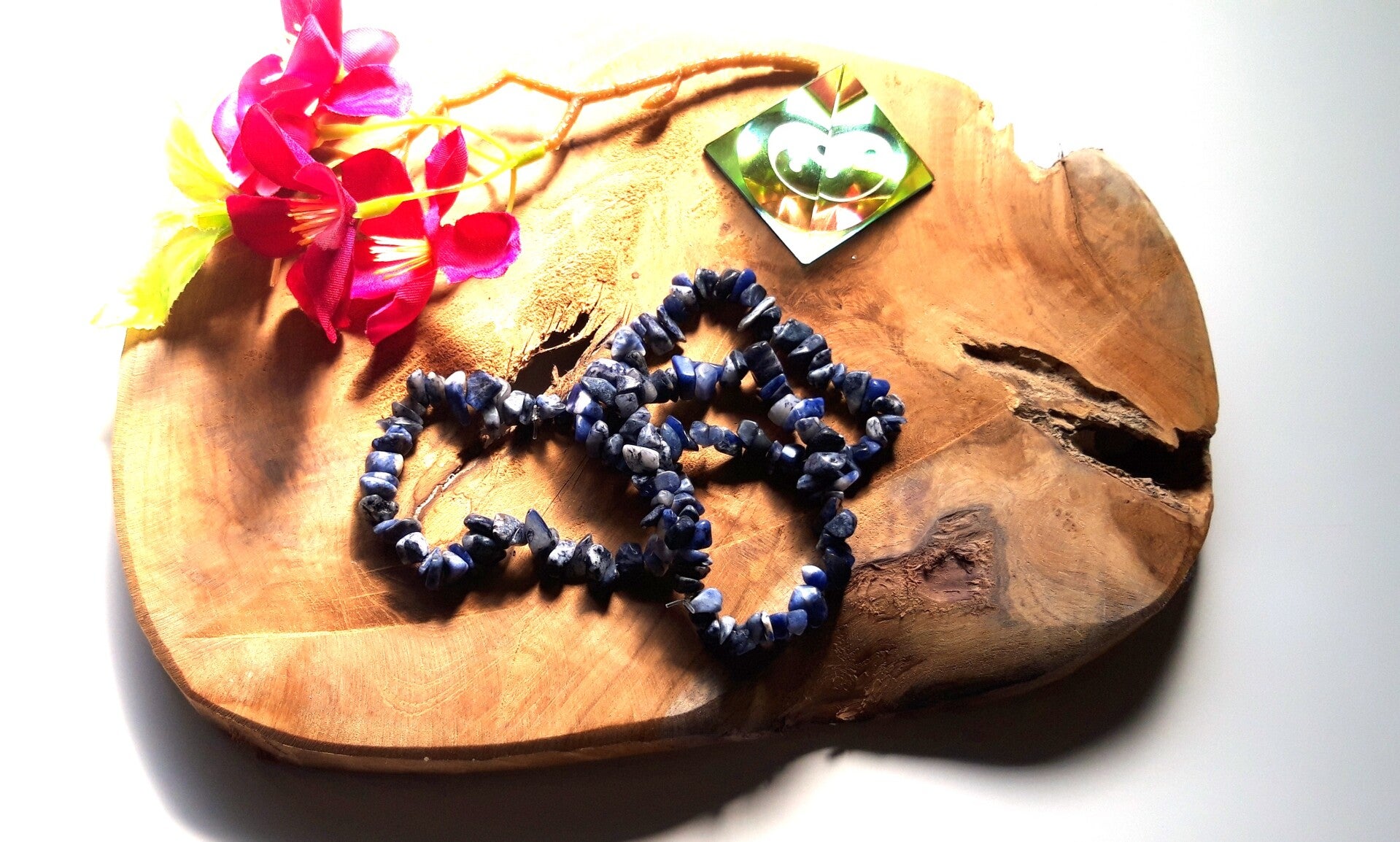 Elastisch splitarmband Lapiz Lazuli