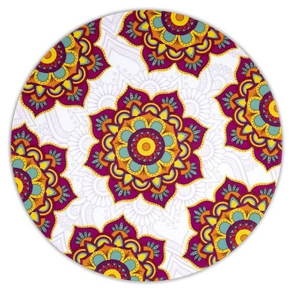 Mandala onderzetters rond en vierkant set van 6 diverse varianten