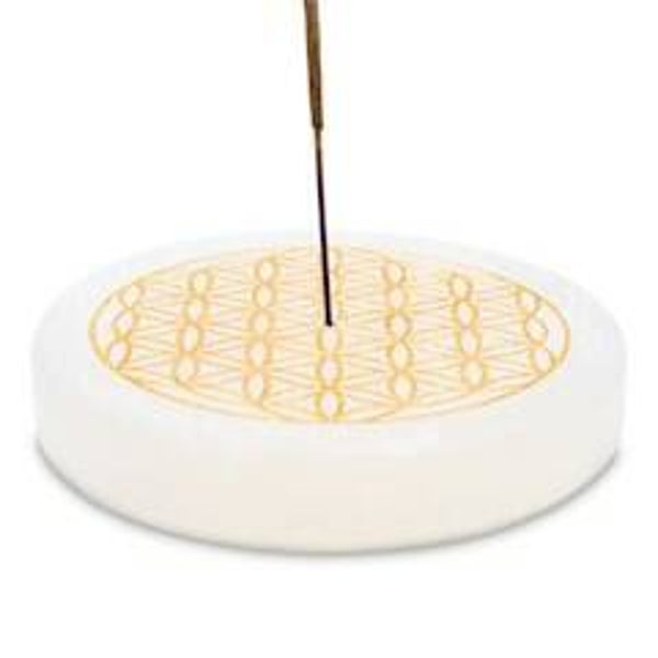 Wierookhouder seleniet bloem des levens rond