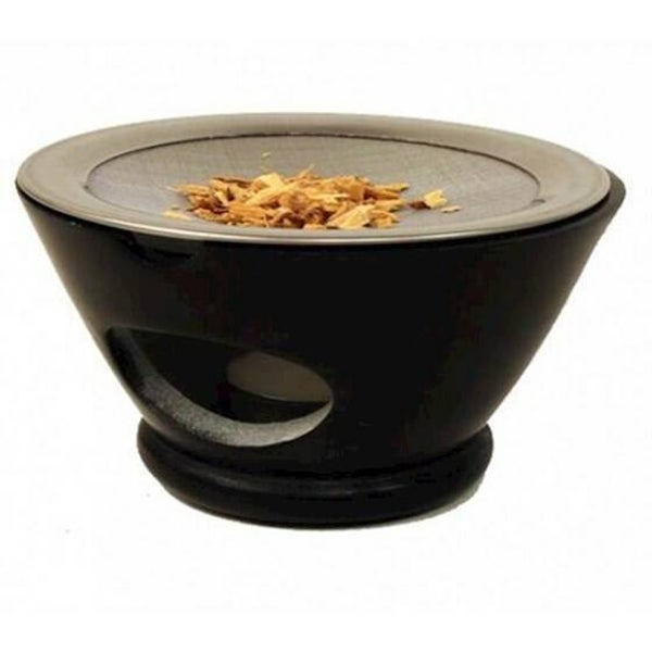 Wierookbrander Maroque zeepsteen zwart + zeef