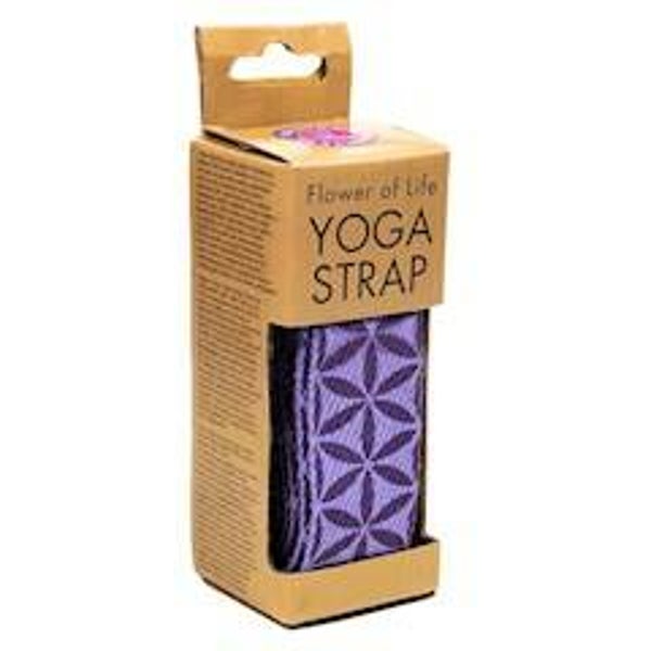 Yoga riem D-ring bloem des levens paars