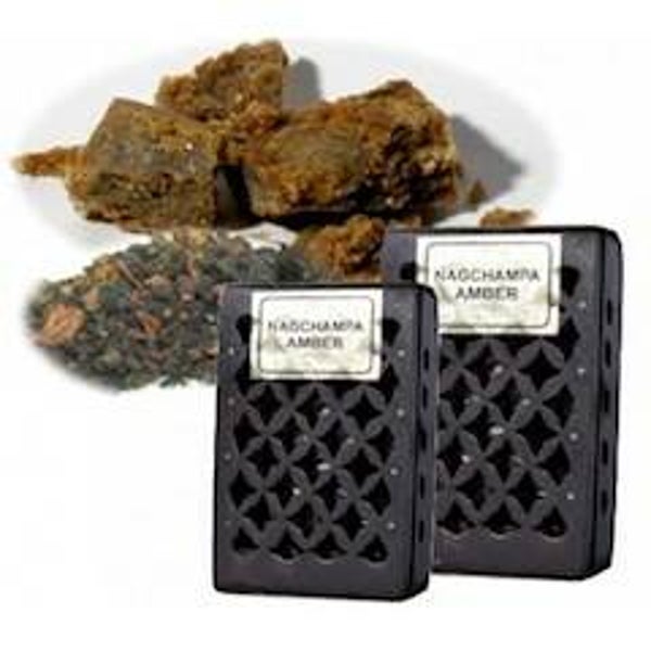 Wierookhars Nag Champa/Amber in houten doosje